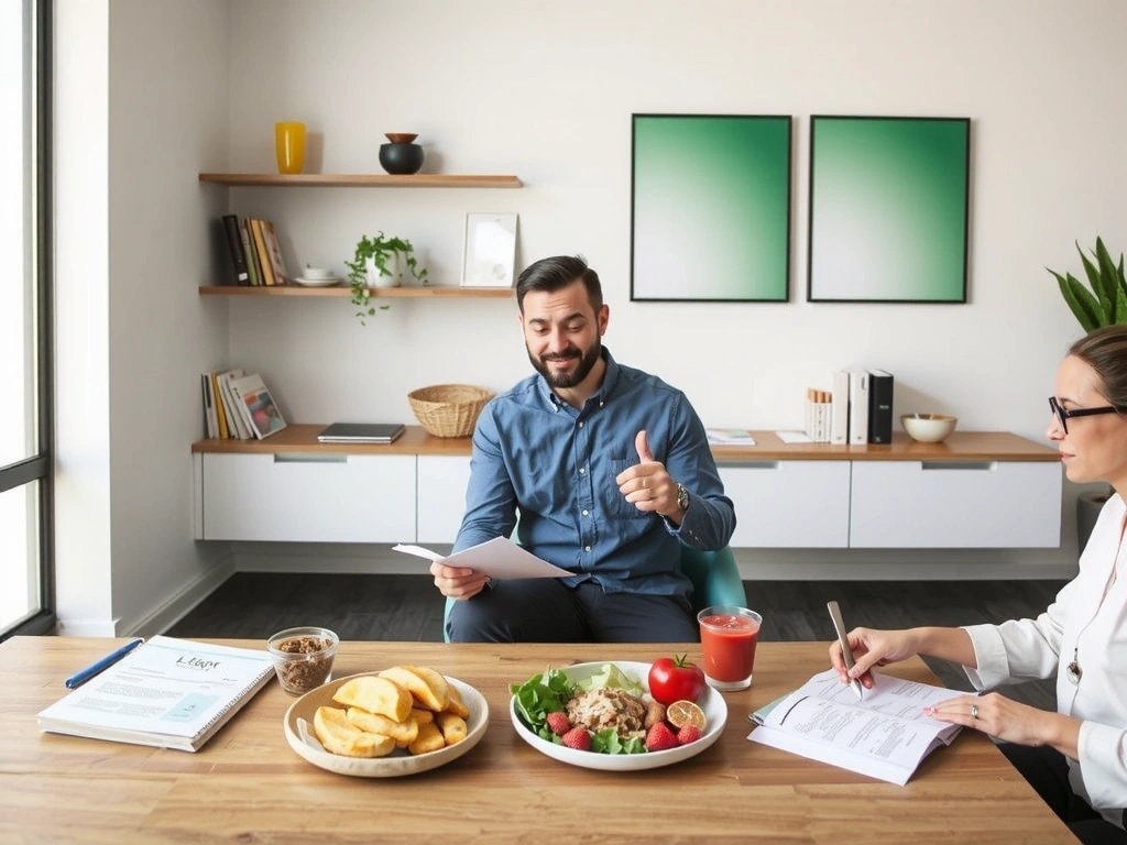Matériel de consultation nutritionnelle et documents personnalisés